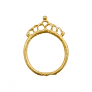 Colgantes metálicos TQ anillo 26mm con corona oro (sin níquel)