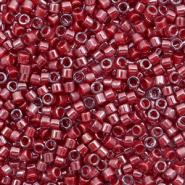 Abalorios Miyuki Delica's 11/0 Cranberry lined luster crystal red DB-280