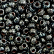 Miyuki Rocalla 6/0 Opaque picasso black 6-4511