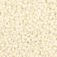 Miyuki Rocalla 11/0 Opaque matte cream white 11-2021