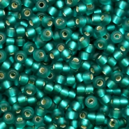 Miyuki Rocalla 8/0 Silverlined matte teal green 8-2425F