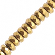 Abalorios Hematita faceteada dorado
