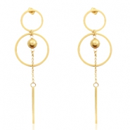 Pendientes de acero inox Dorado
