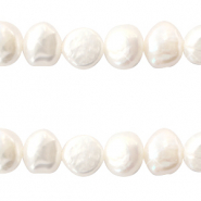 BQ Perlas de agua dulce nugget redondas 7mm Blanco natural