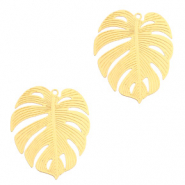 Colgantes bohemios hoja tropical Oro (sin n&iacute;quel)