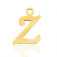 Colgantes acero inox letra Z Dorado