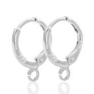 Fornituras metálicas TQ cierre pendiente ballestilla con anilla 13mm Plata vieja