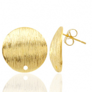 Fornituras metálicas TQ pendiente base 18mm con anilla Dorado