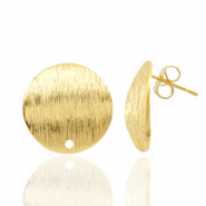 Fornituras metálicas TQ pendiente base 15mm con anilla Dorado