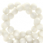 Abalorios Super Polaris redondos 6 mm mate Blanco brillante