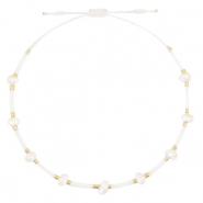 Pulseras Trendy Miyuki con perlas Blanco