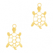 Colgantes de acero inox tortuga Dorado
