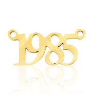 Colgantes/entrepieza de Acero Inox a&ntilde;o 1985 Dorado