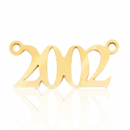 Colgantes / entrepieza de Acero Inox a&ntilde;o 2002 Dorado