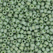 Rocalla Miyuki 11/0 Opaque glazed frosted pistachio green 11-4698