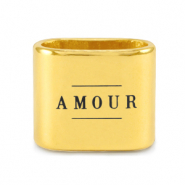 Correderas met&aacute;lica DQ "AMOUR" Mix & Match Dorado (sin n&iacute;quel)