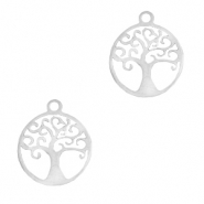 Colgantes Acero Inox &aacute;rbol de la vida Plateado
