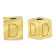 Abalorios Acero Inox letra D Dorado
