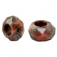 Piedras naturales Granita facetados Rojo coral