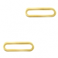 Colgantes/entrepieza acero Inox &oacute;valo Dorado