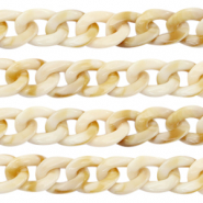 Cadena acr&iacute;lico 19mm Beige