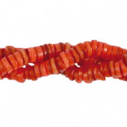 Abalorios conchas disco 7mm Rojo coral