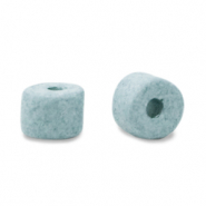 Abalorios de cer&aacute;mica griega DQ 5mm Azul haze
