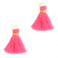 Borlas 1.5cm Dorado-rosa ne&oacute;n