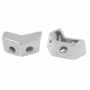 Abalorios metálicos DQ duo beads flecha Plata vieja (sin níquel)
