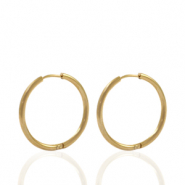 Pendientes Acero Inox criolla18mm Dorado