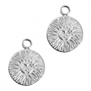 Colgantes acero inox sol Plateado
