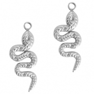 Colgantes acero inox serpiente Plateado