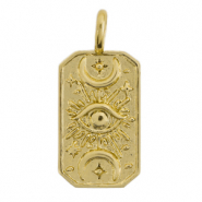 Metal TQ lat&oacute;n colgantes ojo Dorado