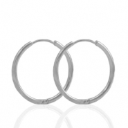 Pendientes Acero Inox criolla 19mm Plateado