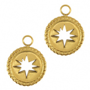 Colgantes Acero Inox estrella Dorado