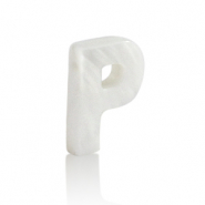 Colgantes conchas especial letra P Blanco (color natural)