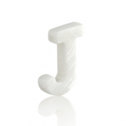 Colgantes conchas especial letra J Blanco (color natural)