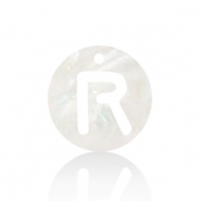 Colgantes conchas especial letra R Blanco (color natural)