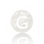 Colgantes conchas especial letra G Blanco (color natural)