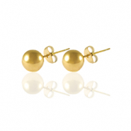 Pendientes Acero Inox 4mm Dorado
