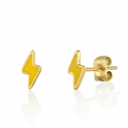 Pendientes Acero Inox relámpago Dorado-amarillo