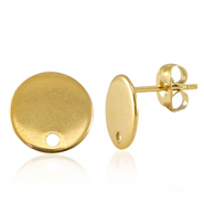 Fornituras Acero Inox pendientes con anilla 10mm Dorado