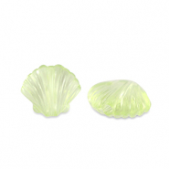 Abalorios acr&iacute;licos concha Transparente verde claro