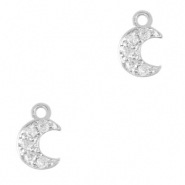 Metal TQ lat&oacute;n colgantes luna Plateado