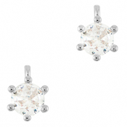 Metal TQ lat&oacute;n colgantes zirconia Plateado