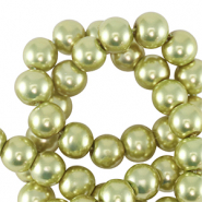 Perlas de cristal 8mm Verde oliva claro