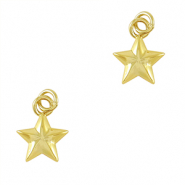 Metal TQ lat&oacute;n colgante Estrella Dorado