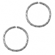 Fornituras acero inox anillas Plateado