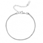Pulseras Acero Inox Plateado