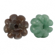 Piedras Naturales abalorios &Aacute;gata flor Multicolor verde naranja